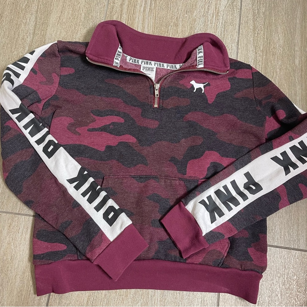 PINK VS half zip sweatshirt